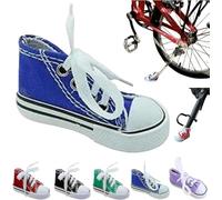 Personalized Moto Foot Support Small Shoe Motorbike Side Stand Kickstand Extension Pad,1pc Motorcycle Stand Cute Mini Canvas Shoes Side Stand Motorbike Accessories,Motorcycle Kickstand Shoe (Blue)