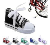 Personalized Moto Foot Support Small Shoe Motorbike Side Stand Kickstand Extension Pad 1pc Motorcycle Stand Cute Mini Canvas Shoes Side Stand Motorbike Accessories (Black)