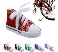 Personalized Moto Foot Support Small Shoe Motorbike Side Stand Kickstand Extension Pad 1pc Motorcycle Stand Cute Mini Canvas Shoes Side Stand Motorbike Accessories (Red)