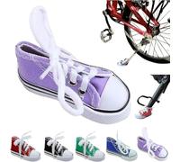Personalized Moto Foot Support Small Shoe Motorbike Side Stand Kickstand Extension Pad,1pc Motorcycle Stand Cute Mini Canvas Shoes Side Stand Motorbike Accessories,Motorcycle Kickstand Shoe (Purple)