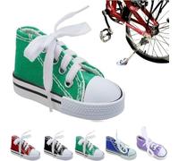 Personalized Moto Foot Support,Small Shoe Motorbike Side Stand Kickstand Extension Pad,Motorcycle Stand Cute Mini Canvas Shoes Side Stand Motorbike Accessories (Green)