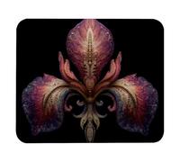 Personalized Mouse Pad Anti-Slip Rubber Cute Custom Pattern Fleur de Lis Iris Office Mousepad Desk Pad 25x30cm for Game,Work,Studying
