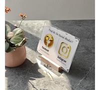 Personalized Multi Social Media Signs Custom 3D QR Code Sign for Business Instagram Facebook Twitter Scan To Pay Payment Plaque with Logo Acrylic Table Wifi Sign for Beauty Store Salon