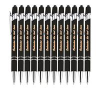 Personalized Multicolor Ballpoint Pens, Custom Ballpoint Pen with Your Name or Text, Black Ink Pen for Office Staff School Student Use, Bulk Free Printing with Name Message, Medium Point Pen, 12PCS