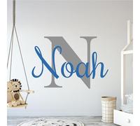 Personalized Multiple Font Wall Stickers for Baby Girl or Boy I Custom Name & Initial for Nursery Wall Decor I Wall Decal for Child Room Decorations I Multiple Sizes and Colors Options.