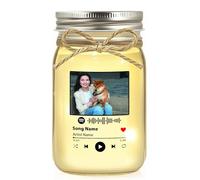 Personalized Music Memory Jar Light with Photo - Custom Spotify Code Gift for Mom or Grandma - Unique Birthday, Anniversary, or Mother's Day Present
