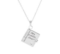 Personalized My Little Star Book Necklace for Daughter,My Incredible Daughter Little Star Book Necklace,Openable 6Pages of Engraved Information Books Necklaces Carries Everlasting Love,Adjustable