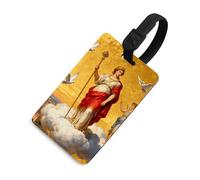 Personalized Myth Queen Luggage Tag Cute Suitcase Label for Travel Luggage Identifier with Secure Strap Name Address Tel Unique Backpack Handbag Tag for Men Women Black