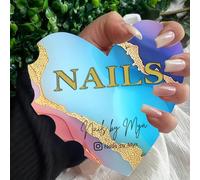 Personalized Nail Prop, Gift for Nail Techs, Custom Nailfie Disk, Beauty Salon Prop, Nailfie Acrylic Sign for Social Media Picture Prop(Color 5)