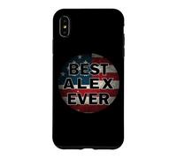 Personalized Name Alex I love Alex USA vintage Style Case for iPhone XS Max