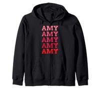 Personalized Name Amy I love Amy vintage Zip Hoodie