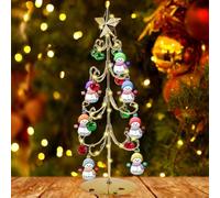 Personalized Name Christmas Tree, Family Snowman Christmas Tree with LED Lights, Custom Christmas Tree Light,Tabletop Metal Christmas Xmas Tree Decor, Christmas tree Decoration Gift for Family Mom