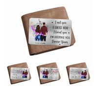 Personalized Name Couple Portrait Metal Card Customized Metal Wallet Cards For Wedding Custom Loved One Wallet Cards Keepsake Customized You Are The Missing Piece To My Heart Romantic Couple Gifts