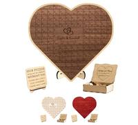 Personalized Name Date Heart Puzzle Wedding Guestbook Alternative Our Puzzle Would Not Be Complete without You Please Sign a Piece Wedding Plaque Guest Signature Book with 30/50/80/100 Puzzle Piece