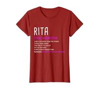 Personalized Name Description Rita T-Shirt, Women, Cranberry Red, 3X-Large