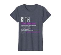 Personalized Name Description Rita T-Shirt, Women, Heather Blue, Medium