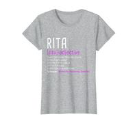 Personalized Name Description Rita T-Shirt, Women, Heather Grey, Large
