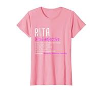 Personalized Name Description Rita T-Shirt, Women, Pink, Medium