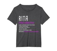 Personalized Name Description Rita T-Shirt, Women's Plus, Dark Heather Grey, 4X