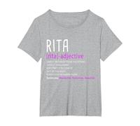 Personalized Name Description Rita T-Shirt, Women's Plus, Heather Grey, 4X