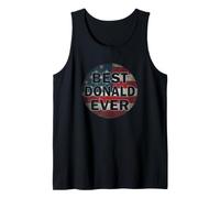 Personalized Name Donald I Love Donald USA Vintage Style Tank Top