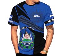 Personalized Name El Salvador Mens Tshirt Tee Breathable Workwear Classic Men T-Shirt for Running Summer Everyday M