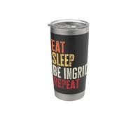 Personalized Name Funny Retro Eat Sleep Be Ingrid Stainless Steel Insulated Tumbler