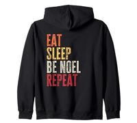 Personalized Name Funny Retro Eat Sleep Be Noel Zip Hoodie