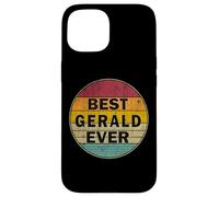 Personalized Name Gerald I love Gerald Retro vintage Style Case for iPhone 15