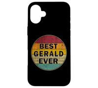 Personalized Name Gerald I love Gerald Retro vintage Style Case for iPhone 16 Plus