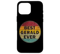 Personalized Name Gerald I love Gerald Retro vintage Style Case for iPhone 16 Pro Max