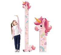 Personalized Name Growth Chart for Kids, Unicorn Wooden Wall Decor Growth Chart, Wall Decor for Kids Room,Wall and Nursery Medical Office Toddler Playroom 62.5" x 14.9"