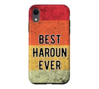 Personalized Name Haroun I love Haroun Retro vintage Style Case for iPhone XR