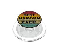 Personalized Name Haroun I love Haroun Retro vintage Style PopSockets PopGrip for MagSafe