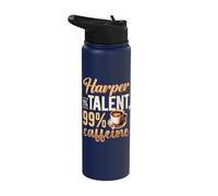 Personalized Name, Harper 1% Talent 99% Caffeine Stainless Steel Insulated Water Bottle