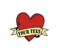 Personalized Name Heart Temporary Tattoo Waterproof love Valentine's day Lover gift Custom tattoo