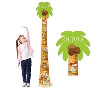 Personalized Name Height Measurement for Wall - Coconut Beach Children's Growth Chart, Wall Height Ruler for Kids and Toddlers, Perfect for Nursery, Bedroom, Playroom