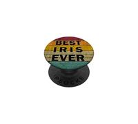 Personalized Name Iris I love Iris Retro vintage Style PopSockets Adhesive PopGrip