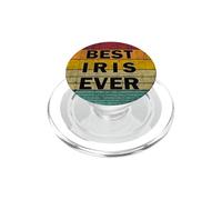 Personalized Name Iris I love Iris Retro vintage Style PopSockets PopGrip for MagSafe