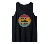Personalized Name Jana I Love Jana Retro Vintage Style Tank Top