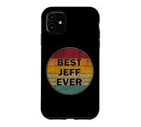 Personalized Name Jeff I love Jeff Retro vintage Style Case for iPhone 11