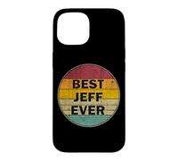 Personalized Name Jeff I love Jeff Retro vintage Style Case for iPhone 15