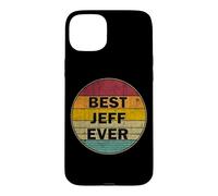 Personalized Name Jeff I love Jeff Retro vintage Style Case for iPhone 15 Plus