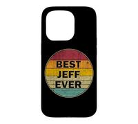 Personalized Name Jeff I love Jeff Retro vintage Style Case for iPhone 15 Pro