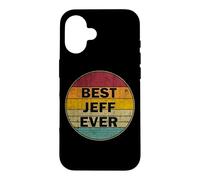 Personalized Name Jeff I love Jeff Retro vintage Style Case for iPhone 16