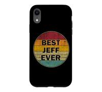 Personalized Name Jeff I love Jeff Retro vintage Style Case for iPhone XR