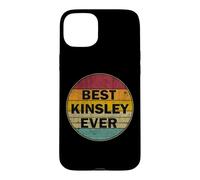 Personalized Name Kinsley I love Kinsley Retro vintage Style Case for iPhone 15 Plus