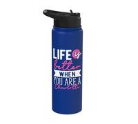 Personalized Name, Life is Better When You are A Charlotte Stainless Steel Insulated Water Bottle