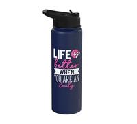 Personalized Name, Life is Better When You are A Emily Stainless Steel Insulated Water Bottle