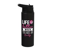 Personalized Name, Life is Better When You are A Emily Stainless Steel Insulated Water Bottle